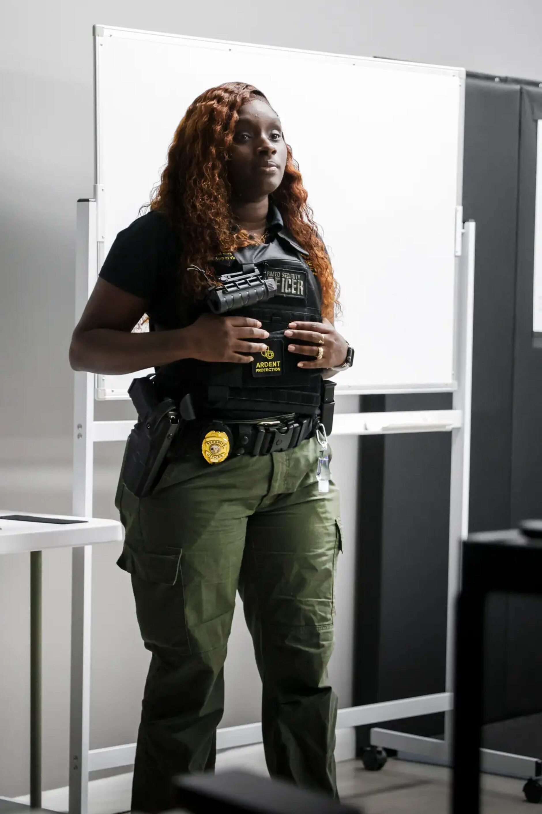 A licensed ARDENT armed security officer on duty.
